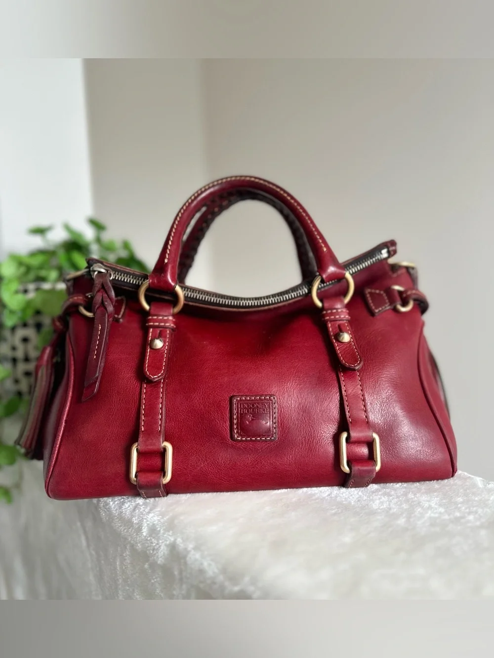 Dooney & Bourke Florentine Satchel Mini in Bordeaux